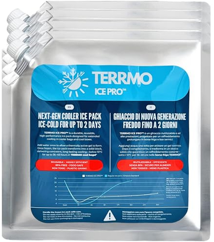 ICE PRO™ Grand Pain de Glace pour Glacière & Sac Isotherme | Bloc Réfrigérant Longue Durée jusqu'à 24–72 h | Bloc de Glace Réutilisable Premium à Gel | XL : 830 ml, 25×25 cm – Lot de 4