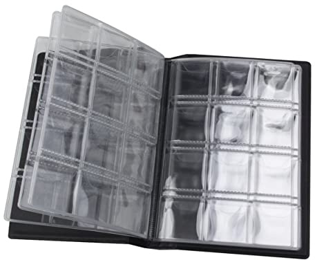 Homoyoyo Álbum De Colección De Monedas De Bolsillos Libro De Almacenamiento Para Monedas Medallones y Insignias Compacto