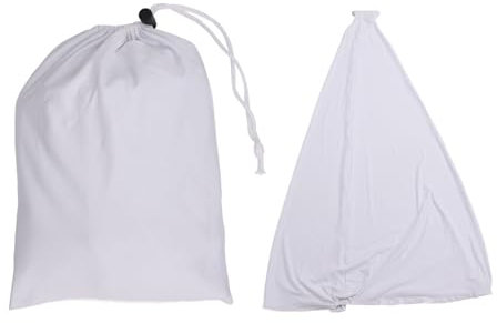 MUNEFE Cubierta de Soporte de Altavoces, Falda de Stand de trípode Skrim, Falda Estirable de trípode de DJ Estirable Ajustable para Banquetes, Bodas, conciertos (Blanco)