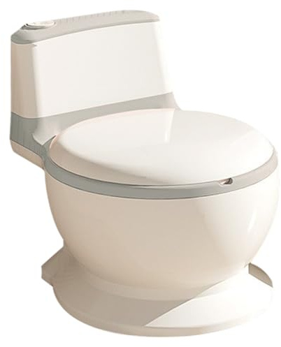 Pot Bébé toilette avec son de chasse d'eau, toilette d'apprentissage pour enfant de 1-4 ans, 50 kg, nettoyage facile,Rehausseur toilette enfant,Gris - 1 pièce