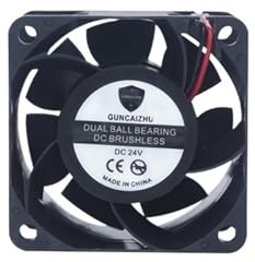 GQSSEFQCH 6038 Ventola di Raffreddamento 24 V 60x60x38MM Cuscinetto a Sfere Ad Alta velocità A Basso Rumore 13100 RPM 0,38 A Convertitore di frequenza con 2 Pin
