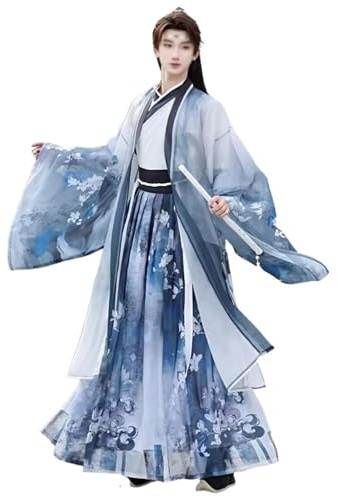 Stor Storlek Hanfu Herr Dam (S-3XL), Traditionell Kinesisk Cosplay-dräkt, Antika Hanfu-set