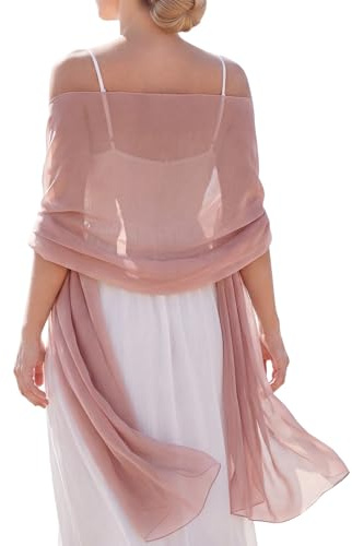 BEZHO Shawl, Chiffon Soft Shawls and Wraps for Women Scarfs for Women Ladies Scarves Lightweight Shawl for Wedding Guest Bride Bridesmaid Gifts for Wedding Evening Daily Party Wear