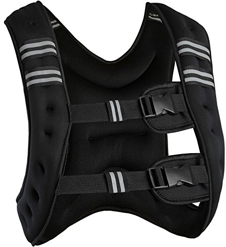 Flyelf Gewichtsweste 10kg für Fitness Training aus Lycra mit Eisensandpartikeln, Schwarz, Modern, Schnalle, Laufweste, WEARABLE_WEIGHT