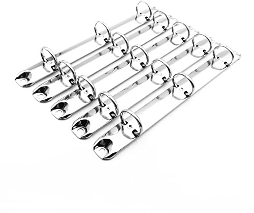 Shuokecrafts 5Pcs A5 Half Letter Junior Legal Size Ring Binder Mechanism,3 O Rings,20mm Capacity,Loose Leaf Binding Spines Combs Replacement Kit for Organizers Planners