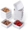 FIVEAGE Lot de 10 ramequins carrés en porcelaine blanche de 170,1 g - 8,9 cm - Pour sauce, apéritif, soufflé, crème brûlée