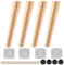 ZOFUN 4 Stück Möbelfüße Holz, 30cm Tischbeine Schräg, Schrankfüße Mit Montageplatten & Schrauben Für Sofa, Bett, Schrank, Couch, Stuhl