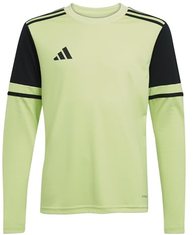 adidas Unisex Kids Squadra25 Goalkeeper Jersey Long Sleeve Kids Shirt, Pulse Lime/Black, 7-8 Years