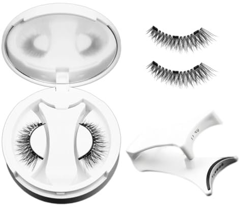 Zhuomuniao Magnet Eyelash,Wiederverwendbare Künstliche Wimpern,Magnetische-Wimpern natürlicher Look mit Applikator,Magnet-Wimpern Set einfach zu tragen und entfernen mit 4-Schritt Anleitung (Natural)