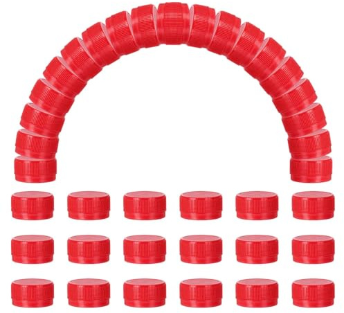 sourcing map Plastic Bottle Caps 30mm Water Bottles Top Red 100pcs 100pcs | Bottle Screw Lid Top,Water Bottles Top Cap,for DIY Development,Imagination Intelligence Craft,Scrapbook Creative Gifts