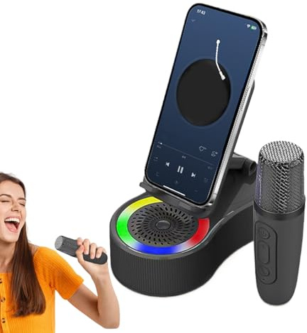 Support de téléphone pour Haut-Parleur | Support de Haut-Parleur | Lumières LED Cool Tech Gadgets pour Cuisine, Chambre à Coucher, Salon, vidéoconférence, fête, Camping