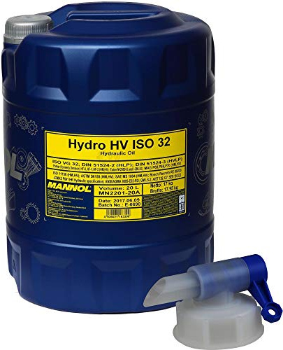 EISENFELS Le kit contient 20 litres d'huile hydraulique Hydro HV ISO 32 HVLP 32 Huile DIN 51524/3 + robinet d'écoulement inclus