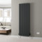 DuraTherm® 1800 x 600mm Anthracite Vertical Designer Radiator Double Column Oval Tube Modern Central Heating Panel Bathroom Radiators