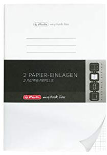 Herlitz 50034086 Refill für Notizheft flex, A4, 2 x 40 Blatt kariert, 1 Stück