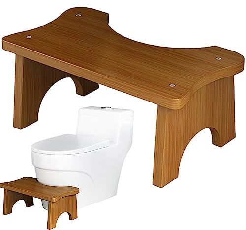Pomurom Sgabello da Bagno,Sgabello WC per Fare la Cacca | Sgabello per la Cacca della Toilette del Bagno, sgabelli per i Piedi della Cacca della Toilette a Forma di C Portatile, gradini