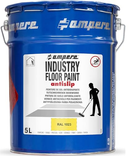 Ampere | Vernice per pavimenti Industry Floor Paint antislip® | capacità 5 l | giallo