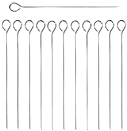 12x Rouladennadeln, 10cm, Made in Germany, Rostfreier Edelstahl, Stabil, Ideal zum Grillen