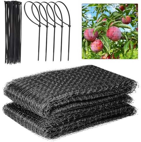 Fippy 7 x 32 FT Bird Netting for Garden Protection Deer Fence Netting, Reusable Garden Mesh for Vegetables Plants Fruit Trees