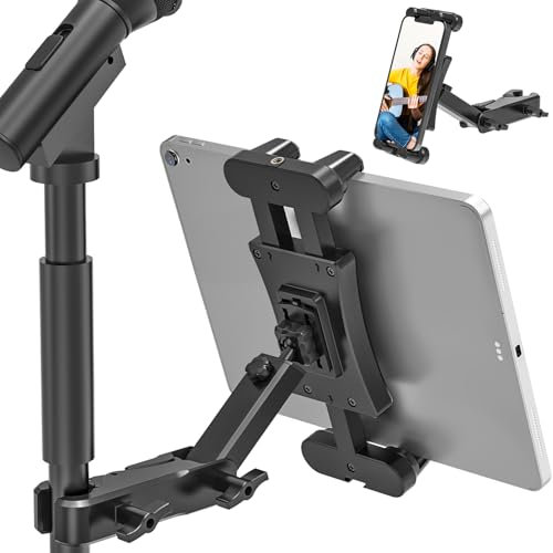 Nakelulu Supporto Tablet per Microfono, Supporto iPad per Microfono Regolabile a 360°, Tablet Musica Micophone per iPad Pro, Air, Mini, Smartphones 4,7 a 13,5