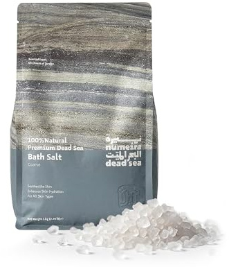 Numeira Dead Sea Salts for Soaking Relaxing Sea Salt Bath Soak for Body Rejuvenation - Natural Mineral Salts - Coarse Dead Sea Salt Unscented Bath Salts for Women & Men (2.2 lb)