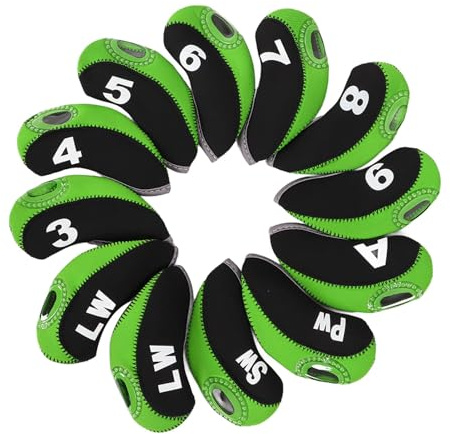 12 Uds Cubiertas de neopreno para hierros de Golf, 5,5x2,8 juego de cubiertas protectoras de palos cubiertas para cabezas Golf que se adaptan a todas las marcas, número 3 4 5 6 7 8 9 Pw Sw A 2xLW