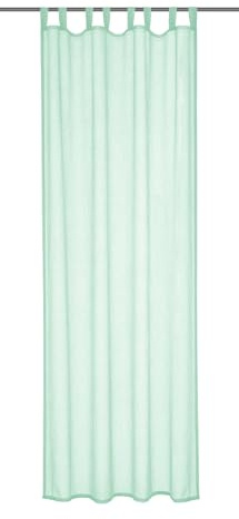 Sehlbach Tenda pronta per l'uso con occhielli, Tessuto di lino, Verde, 135 x 245 cm, Texture elegante, Coprente, Facile da applicare, Certificato Oeko-Tex, Personalizzabile