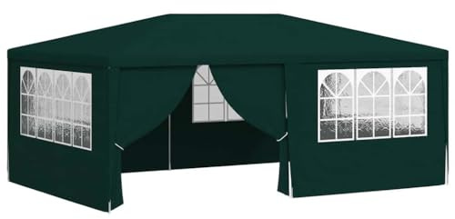 Professionellt festtält med sidoväggar 4 x 6 m grön 90 g/m?
