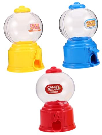 Cabilock 3pezzi Distributore Di Caramelle Automatico Mini Per Ragazzo Ragazza Scatola Di Snack in Plastica Portatile Adatto Per Dolcetti Gomme Da Masticare Noci Cereali Da Tavolo o Ufficio