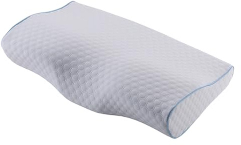 Elnwnnkc Cuscino terapeutico sagomato con tessuto ventilato e schiuma a recupero graduale per l ' allineamento della colonna vertebrale Cuscino in memory foam con supporto cervicale