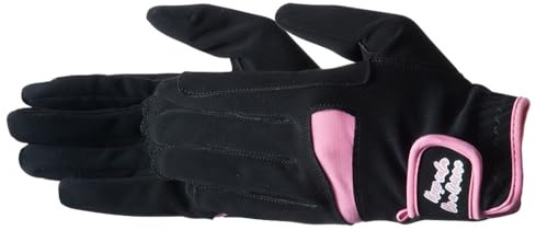 PFIFF 102534 Kinder Reithandschuh 'Unicorn', schwarz-pink 8