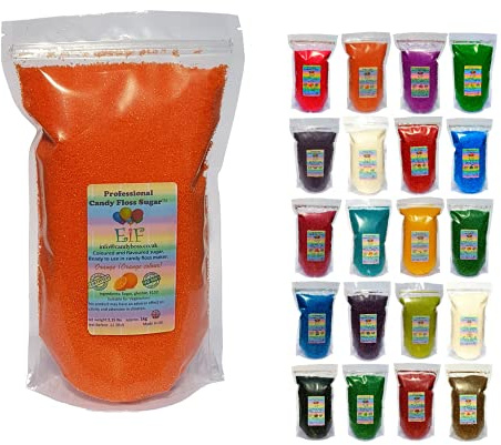 Candy Floss Cotton Sugar EverydayisFriday Orange Original 1 KG - Ready to Use in Your Machine