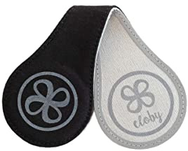 Cloby CBY-CRF1-BLA Magnet Clips 2er Set Reflektierend Canvas schwarz/grau