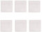 Pack de 6 platos llanos de cerámica de forma cuadrada de 1 x 21 x 21 cm, ideal para hogar u hostelería. Set de 6 recipientes para servir alimentos de color marfil y forma cuadrada