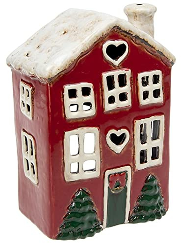 Village Pottery Snowy Christmas House - Portavelas