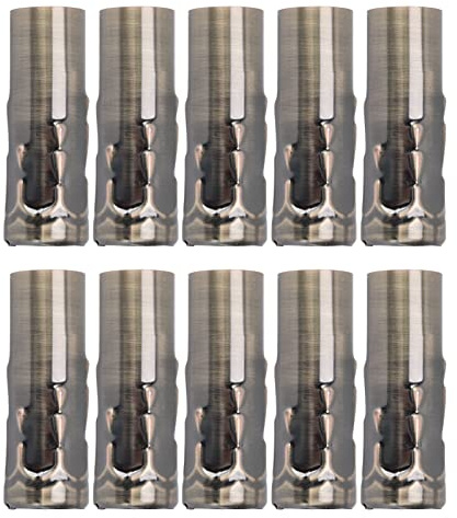 10st E14 Metallrör för Ljuslampsfot Rör Ljuslamphållare Rör Ljuslampshållare Lampfot Belysningstillbehör 25x80mm (Grönt brons)