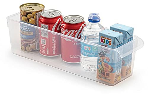 Tradineur - Cajón organizador para frigorífico Nº 10 - Fabricado en Polipropileno - Recipiente de plástico transparente - 10 x 11 x 37 cm