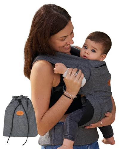 MS BabyWorld – Kowari Portabebés – Portabebé elástico ergonómico | Fácil de usar | Ajustable | Multiusos | Hasta 15 kg | Distribuye peso hombros y espalda