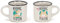 Legami - Tazas de café expreso For Two, juego de 2 tazas de café de porcelana New Bone China, taza de café lavable en lavavajillas, tema Corgi Morning Person, diámetro 5,5 cm, capacidad 50 ml
