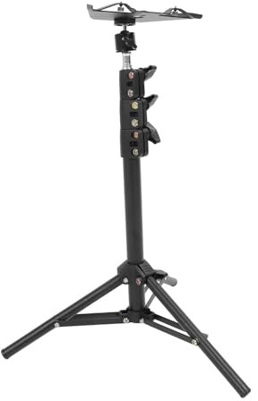 Adjustable Rectangular Satellite Tripod Stand, for Mini Roof Camping RV Travel Courtyard, with Pipe Adapter Includes Cable Hole