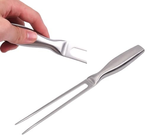 Stainless Steel Meat Fork Ergonomic Handle Durable Stainless Steel Meat Fork Dishwasher Safe for BBQ, Kitchen, Turkey, Roast, and Dinner Parties
