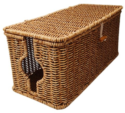 Baoblaze Cord Organizer Cable Management Box, PC with Lid Office TV Floor Cables Computer Lidded Cover Wire Organizer Drawer Rectangle, 35cmx15.5cmx15.5cm