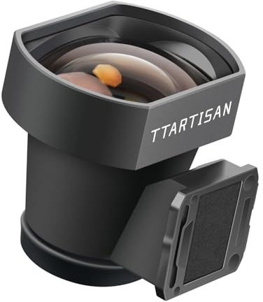 TTARTISAN Mirino ottico da 35 mm, mirino esterno per fotocamera con telaio da 35 mm, vetro multistrato, alloggiamento in alluminio aeronautico, supporto per flash e fotocamera leggera da 25 g