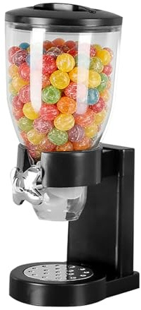 LUPATDY Pack müslidispenser 3,5 l, förvaringslåda kök arrangör med lock, flingor för flingor, kaffebönor, torrmat, godis, ris, spannmål (svart)