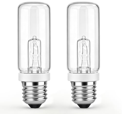 Caldarax 150W Bombilla Tubular E27 T32 Regulable, 1835LM Blanco Cálido 2800K, AC 220V, Transparente Tubo Bombilla JDD E27 para Dormitorio, Oficina, Iluminación de Fotografía, Paquete de 2