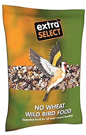 Extra Select No Wheat Wild Bird Food: Wheat Free Bird Seed for All Seasons, mixed Bird Feed - 2kg