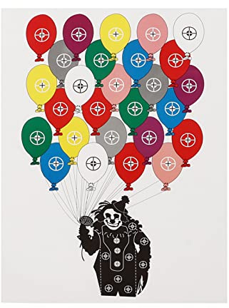 TREETDOBV Lot de 10 Cibles de Tir en Papier 45 X 32 Cm, Cibles de Tir à l'arc, Accessoires de Tir de Chasse, Papier Cible en Carton pour Une Utilisation en Intérieur et en Extérieur,(Ballon Clown)