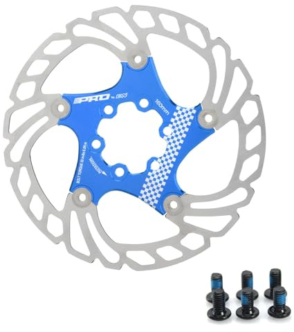 Yongness Fahrrad Bremsscheibe 160mm 180mm 203mm Fahrradscheibe Bremsscheibe Schwimmender Bremsrotor Geeignet für Rennräder, Mountainbikes, MTB, BMX (Blue, 160mm)