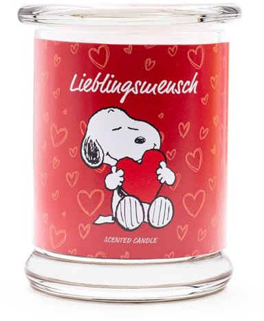 Peanuts Duftkerze im Glas | Lieblingsmensch Geschenk | Kirsche Duft | Deko für Zuhause | Brenndauer bis zu 50h