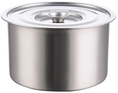 Small Stew Pot with Lid, Stainless Steel Stock Pot, Soup Pot Cooking Pot, Soup Seasoning Container, Induction Pot for Cooking, Soup Pasta Pot (S)