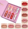 Lippenstift-Set samtiges Lipglosses mit mattem Finish, Matte Liquid Lipstick 8 Farben Lipgloss Make-up Hochpigmentierte, Makeup für Frauen